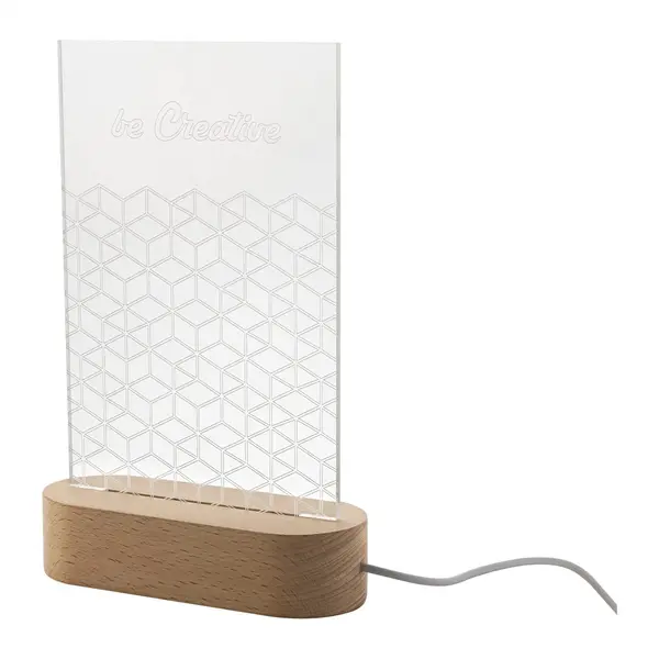 Woodify trofeu cu lumină LED - transparent