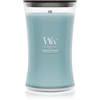Woodwick Cedarwood & Ocean Moss lumânare parfumată cu fitil din lemn