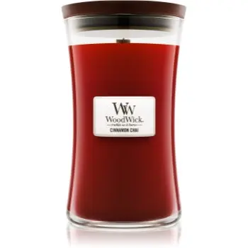 Woodwick Cinnamon Chai lumânare parfumată cu fitil din lemn