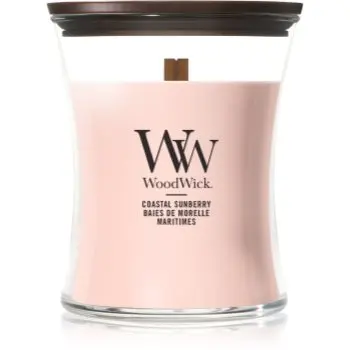 Woodwick Coastal Sunberry lumânare parfumată cu fitil din lemn