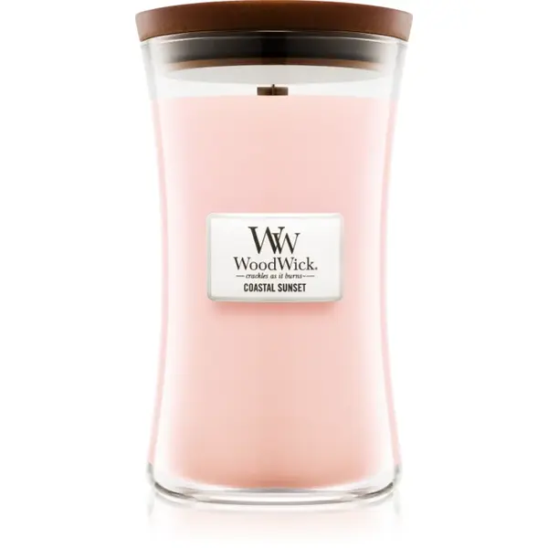 Woodwick Coastal Sunset lumânare parfumată cu fitil din lemn 609.5 g