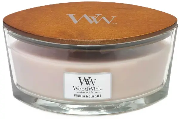 WoodWick Lumânare parfumată Sea Salt Vanilla, 453.6 g