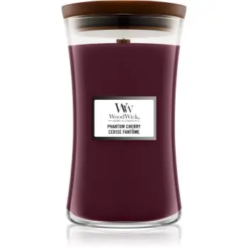 Woodwick Phantom Cherry lumânare parfumată cu fitil din lemn