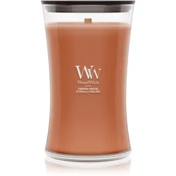 Woodwick Pumpkin Praline lumânare parfumată cu fitil din lemn