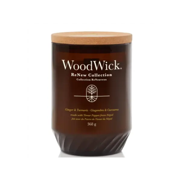WoodWick Renew Ginger & Turmeric Lumânare parfumată Volum 368 g.