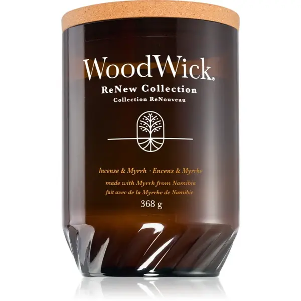 Woodwick Renew Incense & Myrrh lumânare parfumată 368 g