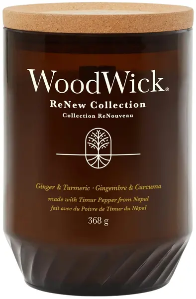 WoodWick ReNew Lumânare parfumată Ginger & Tumeric, 368 g
