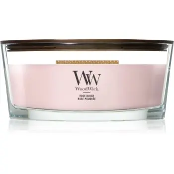 Woodwick Rose Blush lumânare parfumată cu fitil din lemn