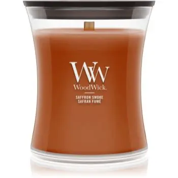 Woodwick Saffron Smoke lumânare parfumată cu fitil din lemn