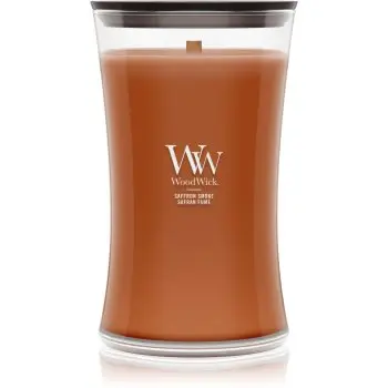 Woodwick Saffron Smoke lumânare parfumată cu fitil din lemn