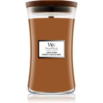 Woodwick Santal Myrrh lumânare parfumată