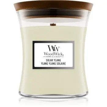 Woodwick Solar Ylang lumânare parfumată cu fitil din lemn