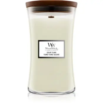 Woodwick Solar Ylang lumânare parfumată cu fitil din lemn