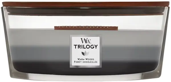 WoodWick Trilogy Lumânare parfumată Warm Woods, 453.6 g