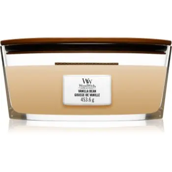 Woodwick Vanilla Bean lumânare parfumată cu fitil din lemn (hearthwick)