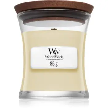 Woodwick White Teak lumânare parfumată cu fitil din lemn