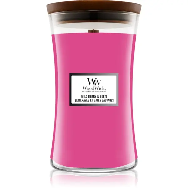 Woodwick Wild Berry & Beets lumânare parfumată cu fitil din lemn 609.5 g
