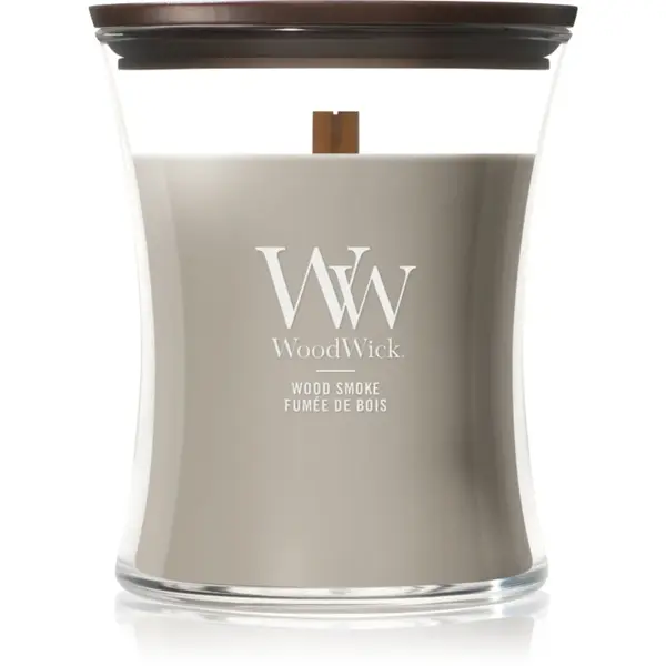 Woodwick Wood Smoke lumânare parfumată cu fitil din lemn 275 g