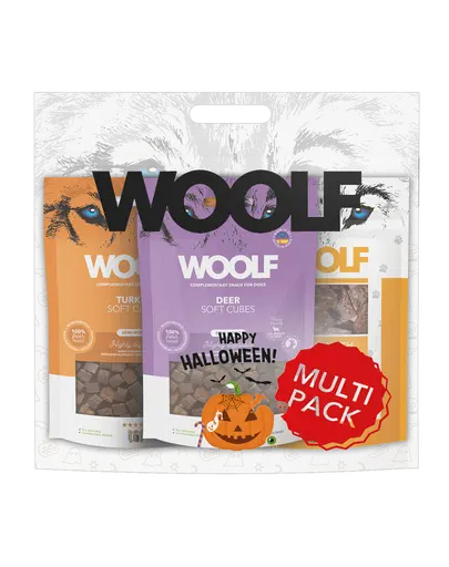WOOLF Multipack Halloween 3x100g mix recompense câini