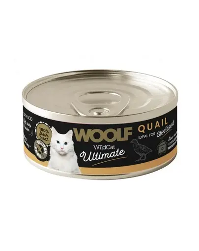 WOOLF Wild Cat Ultimate Sterilised Quail pate 85g hrană pisici sterilizate cu prepeliță