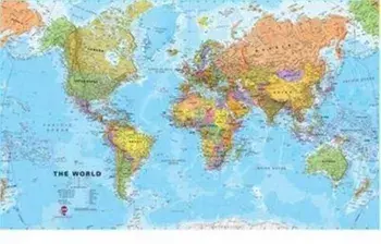 World political laminated. Revised ed, Sheet Map/***