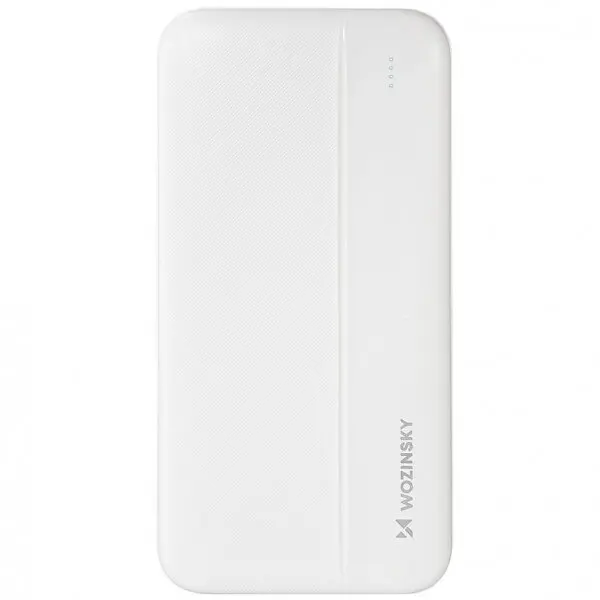 WZK Acumulator extern WZK, 10000mAh, 2xUSB, 1xUSB-C, 1xMicroUSB, Indicator baterie, Alb