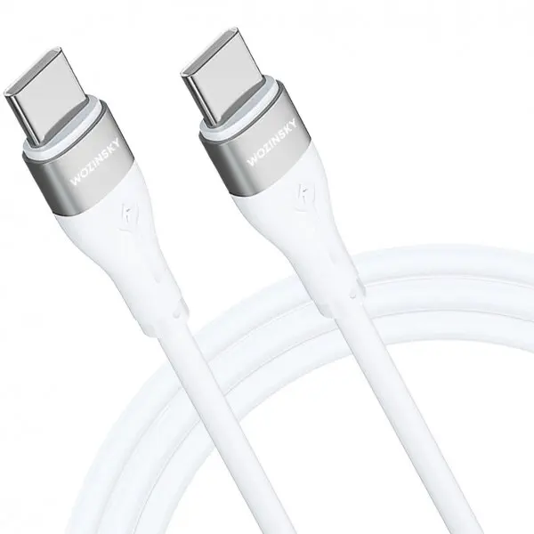 WZK Cablu Incarcare USB-C - USB-C WZK WSTCC2, 65W, 2m, Alb