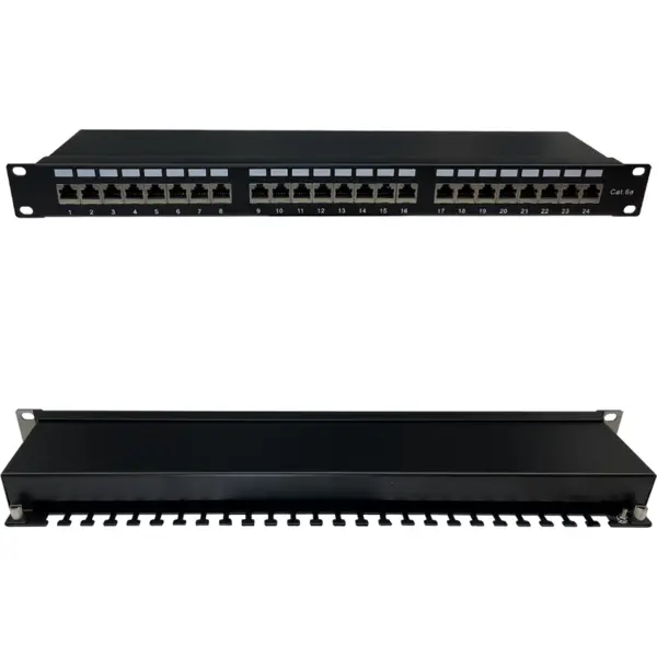 XCAB Patch panel Cat 6A SFTP, 24 porturi RJ-45, 1U, Eco Xcab