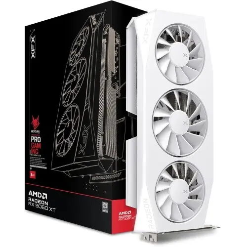 XFX Placa video XFX AMD Radeon RX 9060 XT Mercury White OC 16GB, GDDR6, 128 bit