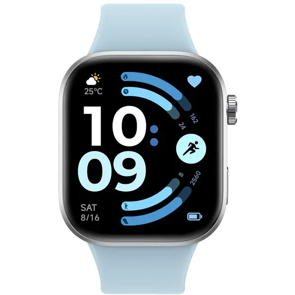 Xiaomi Ceas Smartwatch Redmi Watch 6, ecran AMOLED 2.07, GPS, Bluetooth 5.4, baterie 550 mAh, Autonomie 24 zile, Albastru deschis