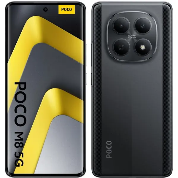 Xiaomi Telefon mobil Poco M8, 5G, 8GB RAM, 512GB, Dual SIM, Negru