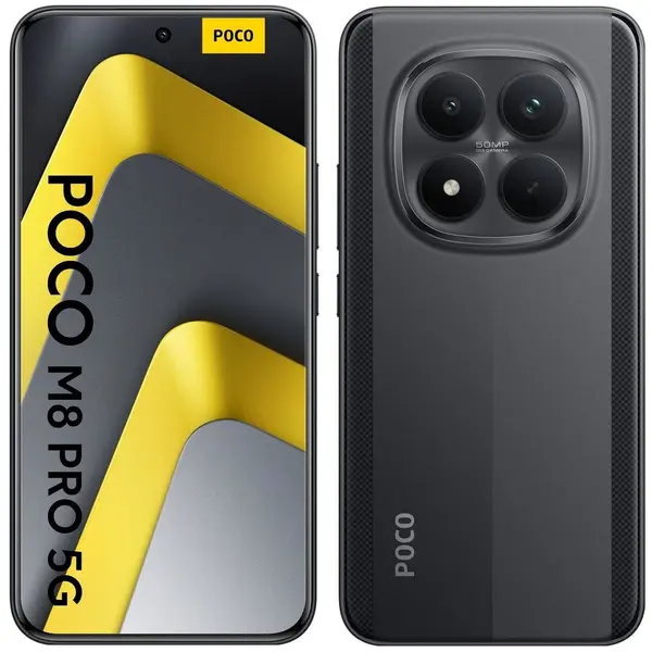 Xiaomi Telefon Mobil Poco M8 Pro, 5G, 8GB RAM, 256GB, Dual SIM, Negru