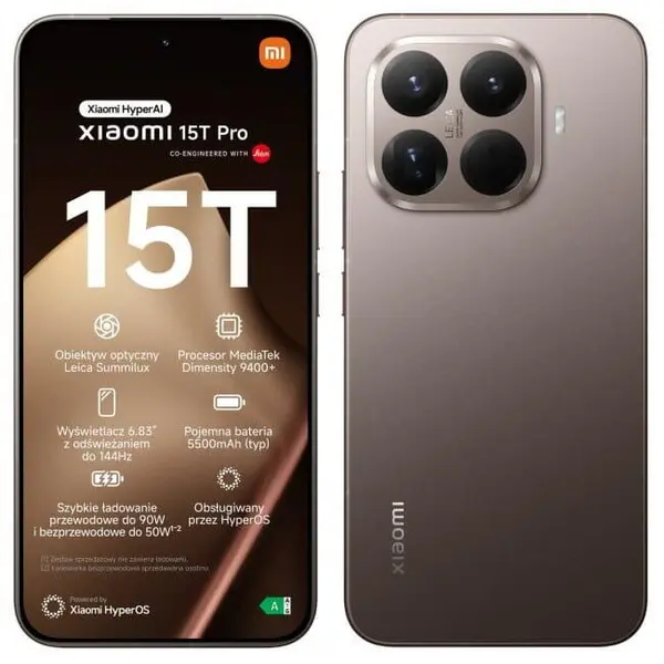 Xiaomi Telefon mobil Xiaomi 15T Pro, 12GB RAM, 256GB, 5G, Dual SIM, Auriu Mocha