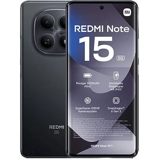 Xiaomi Telefon mobil Xiaomi Redmi Note 15, 6.77“ , Dual SIM, 5G, 8GB RAM, 256GB, Negru