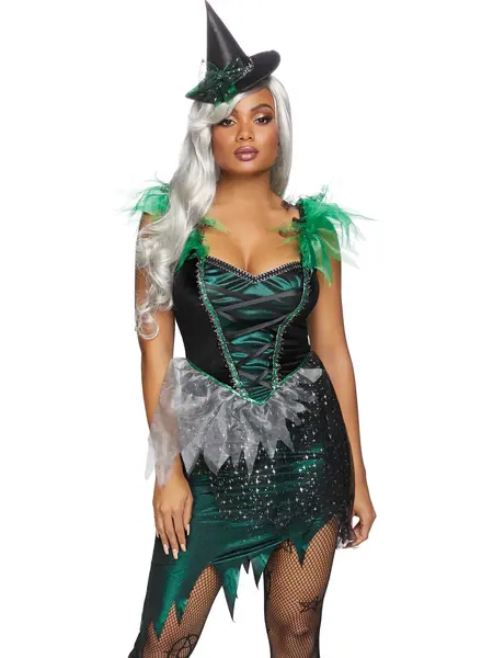 XL - Costum de vrajitoare 86816 Verde