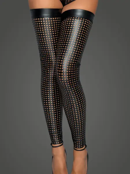 XL - Dresuri din material stil latex F236 Negru