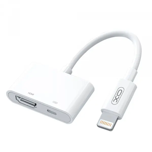 XO Design Adaptor Audio si Video Lightning - HDMI / Lightning XO Design HUB005, Alb