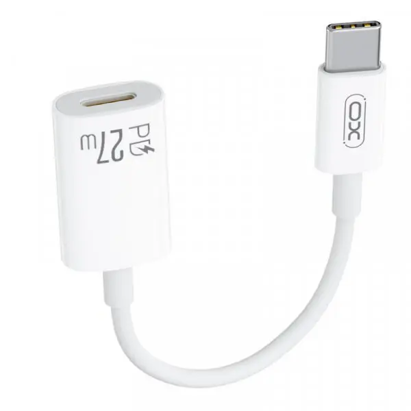 XO Design Adaptor Date si Incarcare USB-C - Lightning XO Design NB-R268A, Alb