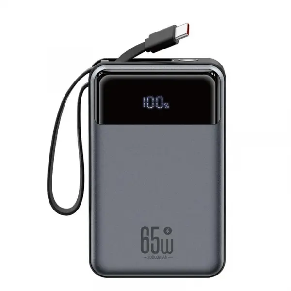 XO Design Baterie Externa XO Design PR267, 20000mAh, 65W, QC + PD, 1 x USB-A - 2 x USB-C, Gri