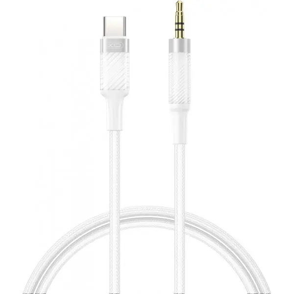 XO Design Cablu Audio USB-C - 3.5mm XO Design NB-R279B, 1m, Alb