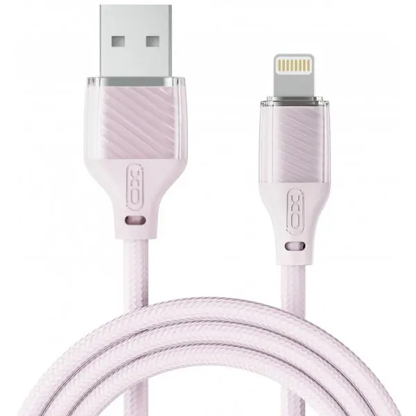 XO Design Cablu Date si Incarcare USB-A - Lightning XO Design NB291, 18W, 1m, Roz