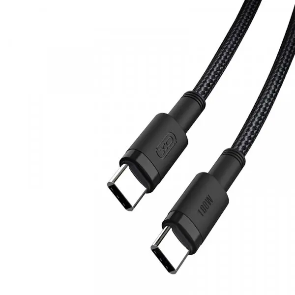 XO Design Cablu Date si Incarcare USB-C - USB-C XO Design NB-Q199, 100W, 1.5m, Negru