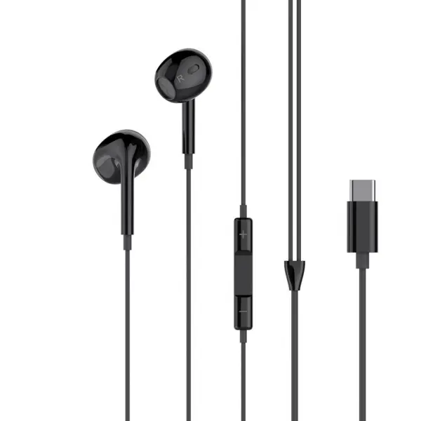 XO Design Casti Handsfree USB-C XO Design EP74, Negru