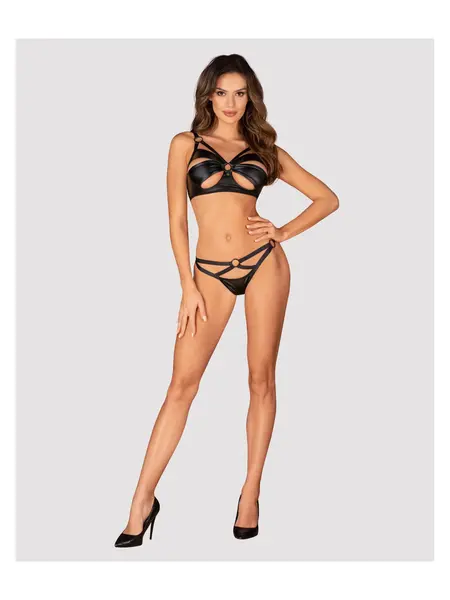 XS/S - Set compus din sutien si chilot tanga Set Armares Negru
