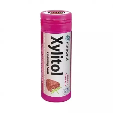 Xylitol Capsuni guma de mestecat 30 pastile