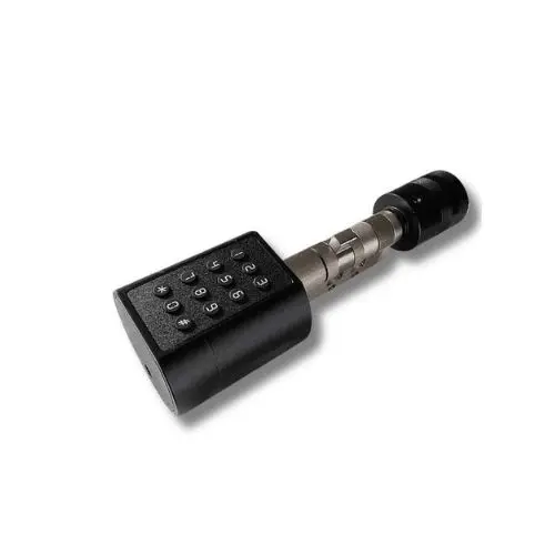 Yală cilindru smart PORTLAND 65 cu PIN, Card RFID, Bluetooth, WiFi și cheie, negru, SMARTPASS SMP-PORTLAND-65MM-BL