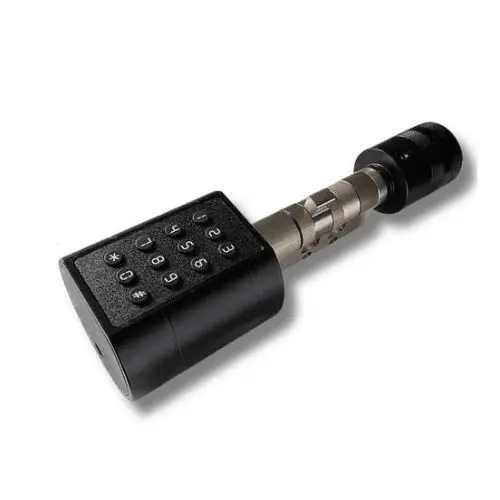 Yala Cilindru Smart PORTLAND 75 Black cu Cod PIN, Card RFID, Bluetooth, WiFi si Cheie mecanica, SMP-PORTLAND-75MM-BL