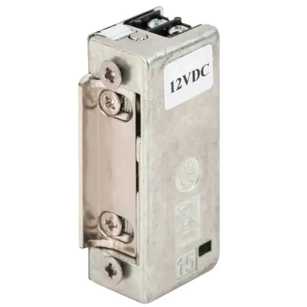 Yala electromagnetica incastrabila DORCAS-54Aa412F ajustabila, reversibila, dimensiuni reduse, 12Vcc