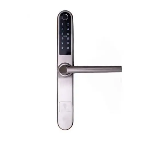 Yala Smart MONACO Silver cu Amprenta, PIN, Bluetooth, WiFi si Card RFID Incuietoare Inteligenta pentru Usi Lemn/PVC, SMP-MONACO-1TT-SI