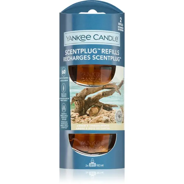 Yankee Candle Amber & Sandalwood rezervă de reumplere pentru difuzorul electric 2x18.5 ml